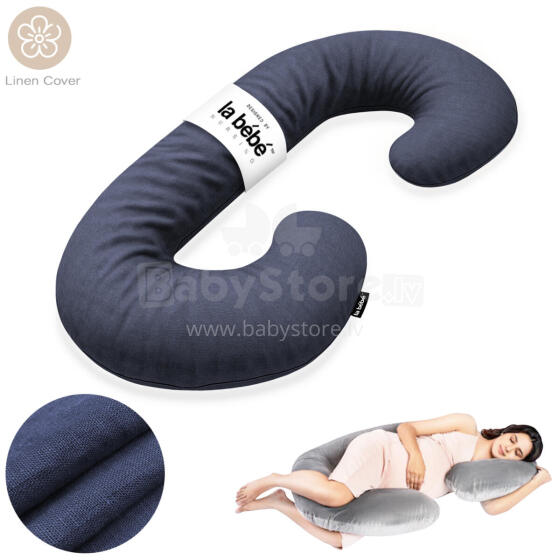 La Bebe™ Maternity Pillow Sì - Duo Art.246546 Linen fabric. Multifunctional maternity pillow with memory foam filling