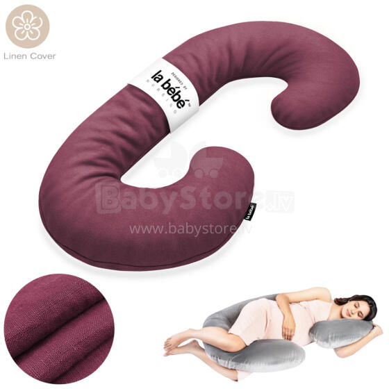 La Bebe™ Maternity Pillow Sì - Duo Art.246548 Linen fabric. Multifunctional maternity pillow with memory foam filling