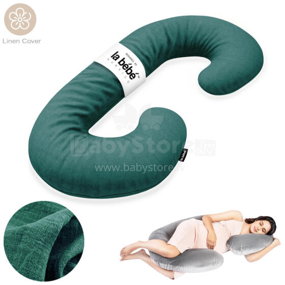 La Bebe™ Maternity Pillow Sì - Duo Art.246512 Linen fabric. Multifunctional maternity pillow with memory foam filling