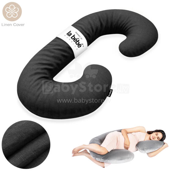 La Bebe™ Maternity Pillow Sì - Duo Art.246513 Linen fabric. Multifunctional maternity pillow with memory foam filling