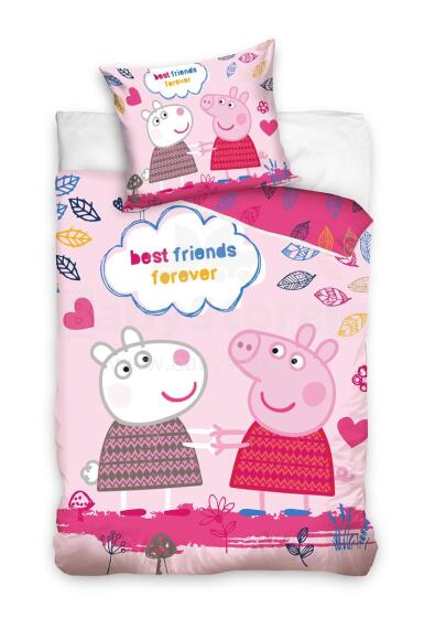 Carbotex Bedding Peppa Pig Art.PP191050-4 Хлопковое постельное белье  140x200/60x70см