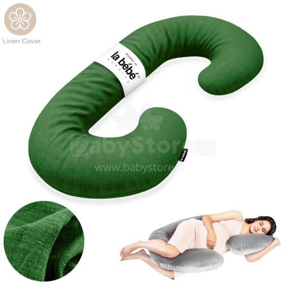 La Bebe™ Maternity Linen Pillow Sì -Duo Art.246514 Lina audums. Daudzfunkcionāls spilvens/pakavs grūtniecēm, ar memory foam