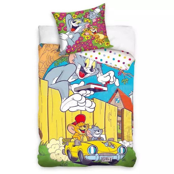 Carbotex Bedding Tom and Jerry Art.TJ211013-13 Хлопковое постельное белье  140x200/60x70см