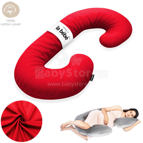 La Bebe™ Maternity Pillow Sì -Duo Art.227032 Kokvilna audums. Daudzfunkcionāls spilvens/pakavs grūtniecēm, ar memory foam