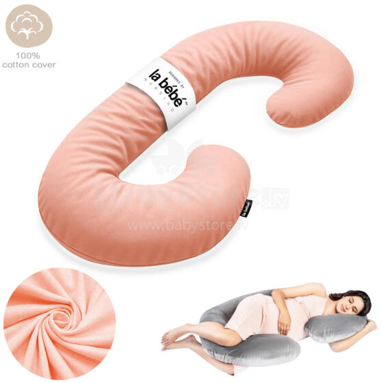 La Bebe™ Maternity Pillow Sì -Duo Art.227033 Kokvilna audums. Daudzfunkcionāls spilvens/pakavs grūtniecēm, ar memory foam