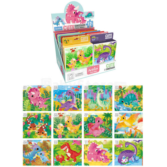 PUZZLE DINOZAURY 20 ELEMENTÓW