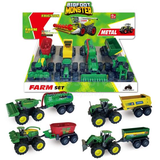 POJAZD ROLNICZY METAL TRAKTOR PRZYCZEPA