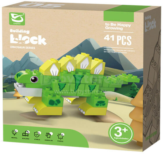 KLOCKI DINOZAUR 41 ELEMENTÓW
