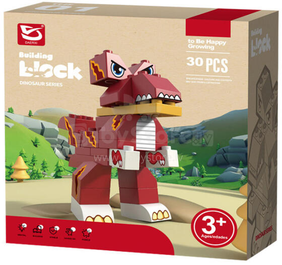 KLOCKI DINOZAUR 30 ELEMENTÓW