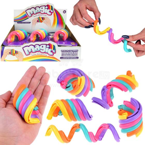 PIERŚCIENIE PRZESUWANE TĘCZOWE FIDGET