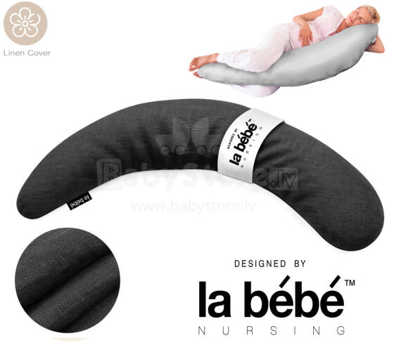 La Bebe™ Maternity Pillow Sì - Duo Art.246543 Linen fabric. Multifunctional maternity pillow for pregnancy and breastfeeding
