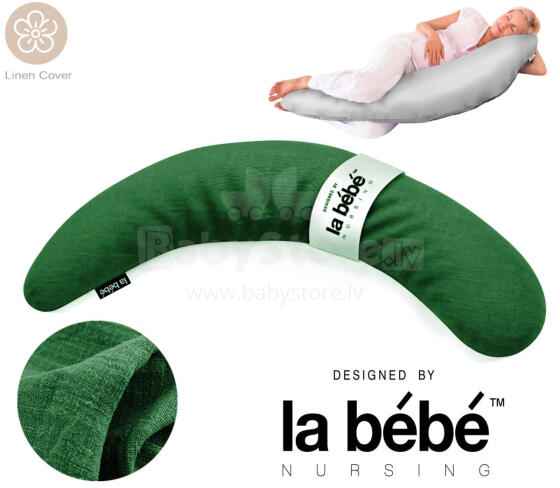 La Bebe™ Maternity Pillow Sì - Duo Art.200543 Linen fabric. Multifunctional maternity pillow for pregnancy and breastfeeding