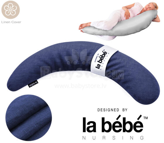 La Bebe™ Maternity Pillow Sì - Duo Art.201143 Linen fabric. Multifunctional maternity pillow for pregnancy and breastfeeding