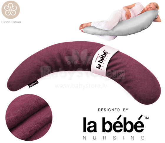 La Bebe™ Maternity Pillow Sì - Duo Art.291141 Linen fabric. Multifunctional maternity pillow for pregnancy and breastfeeding