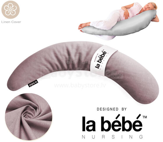 La Bebe™ Maternity Pillow Sì - Duo Art.289145 Linen fabric. Multifunctional maternity pillow for pregnancy and breastfeeding