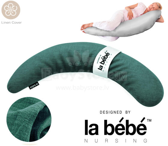 La Bebe™ Maternity Pillow Sì - Duo Art.289149 Linen fabric. Multifunctional maternity pillow for pregnancy and breastfeeding