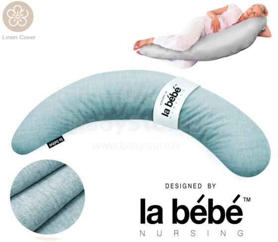 La Bebe™ Maternity Pillow Sì - Duo Art.129149 Linen fabric. Multifunctional maternity pillow for pregnancy and breastfeeding
