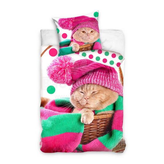 Carbotex Bedding Cat 135x200/80x80cm Art.NL202027-4 Хлопковое постельное белье