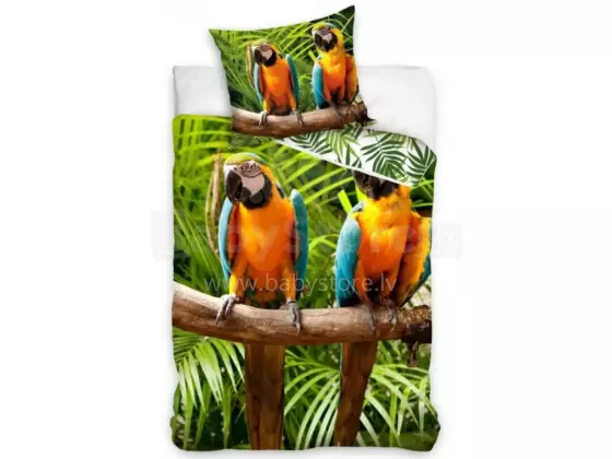 Carbotex Bedding Parrot 135x200/80x80cm Art.NL214004-4 Хлопковое постельное белье
