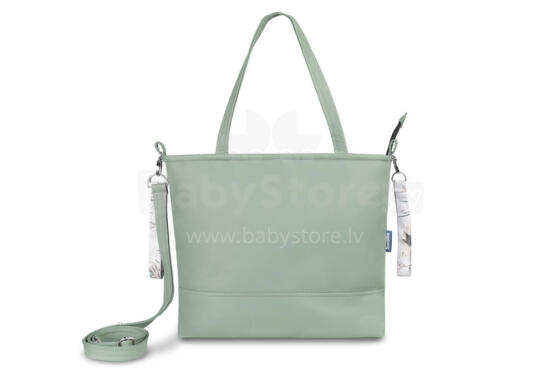 LEATHERETTE BAG OLIVE CRANES
