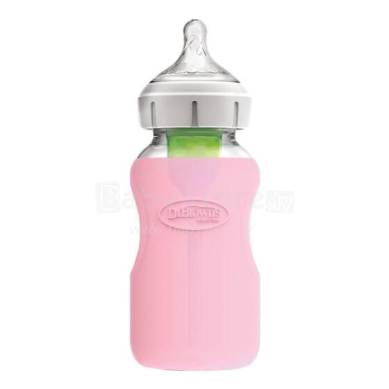 DR.BROWN'S silicone sleeve for glass wide neck bottle 270 ml, pink