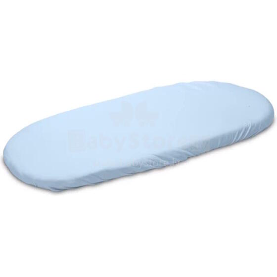 Miminu Jersey Sheet Art.252073 Blue Fitted sheet for cradle 78x35cm
