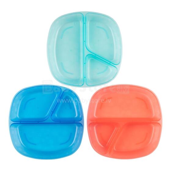 DR. BROWN’S divided plates, 3 pcs.