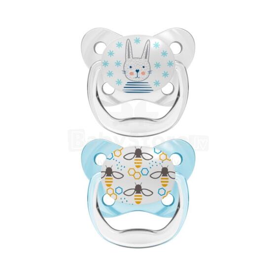 DR.BROWN'S Silicone Pacifier PreVent BUTTERFLY, for ages 0 to 6 months, 2 pcs, blue