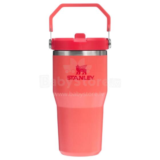 Thermo mug with straw The IceFlow Flip Straw 2.0 Tumbler 0.6L coral red-orange