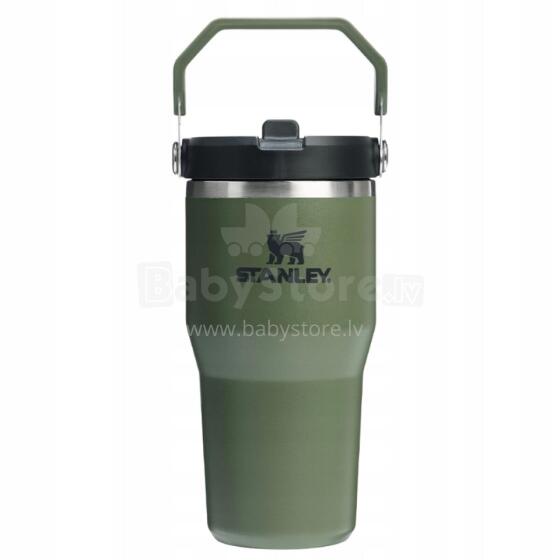 Thermo mug with straw The IceFlow Flip Straw 2.0 Tumbler 0.6L dark green