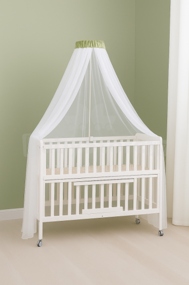 La Bebe™ Canopy Universal Art.252199 White Universal Canopy / Mosquito Net for Baby Cot or Cradle 150х300 см