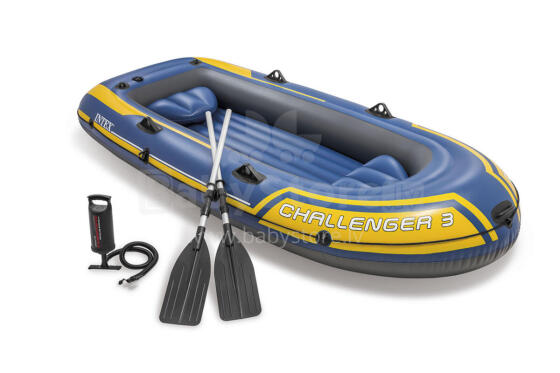 Pontoon challenger 3 Intex 68370 pump + 2 oars