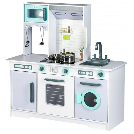 Large Wooden Play Kitchen for Kids with Accessories ECOTOYS