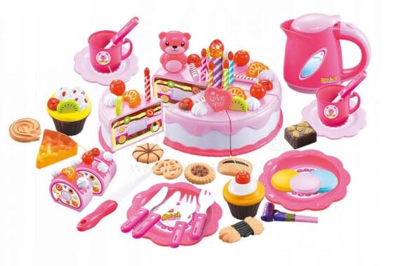 Birthday cake set party for cutting 80 pieces