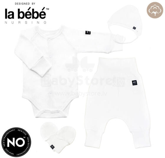La Bebe™ Baby Set Art.9-07-31 White Bērnu komplektiņš no 4 daļam