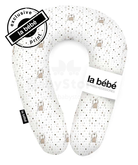 La Bebe™ Snug Cotton Nursing Maternity Pillow Art.25238 Bunnies, 20x70 sm