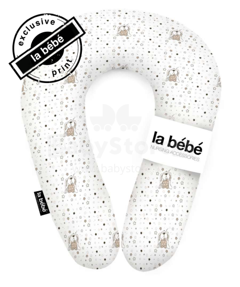 La Bebe™ Snug Cotton Nursing Maternity Pillow Art.25238 Bunnies, 20x70 sm