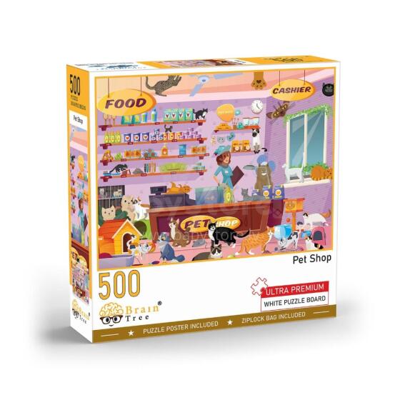 Brain Tree Puzzle, Zooveikals, 500 pieces.