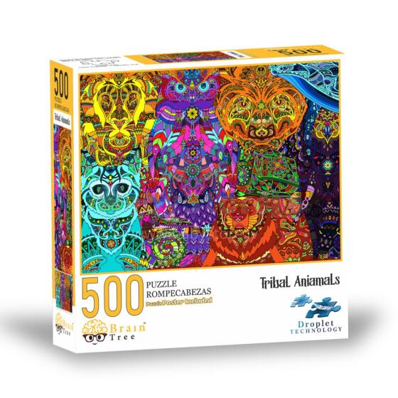 Brain Tree Puzzle, Exotic Animals, 500 pieces