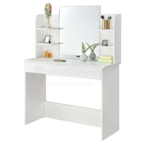 Modern cosmetic dressing table with large mirror ModernHome