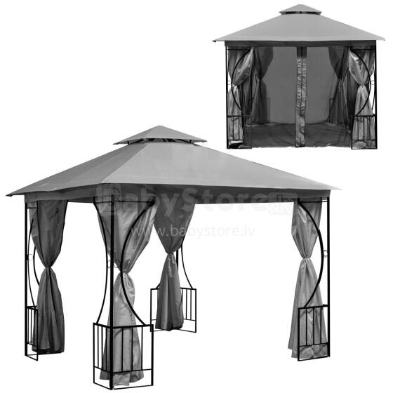 2-in-1 Dārza Paviljons Telts 3x3 m ar Odu Tīklu un Pilnām Sienām MultiGarden