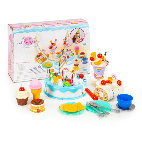 Cake cutting set birthday party 76 elements