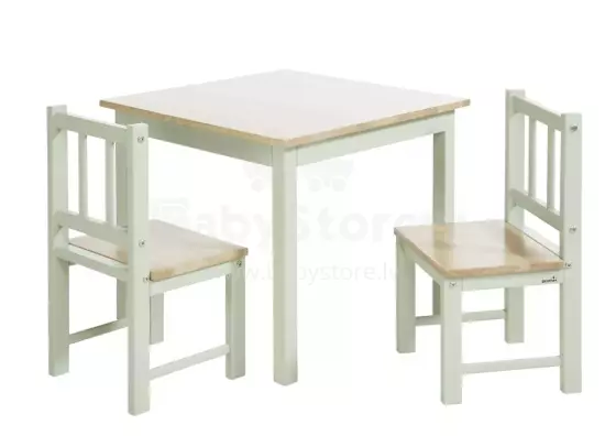 Geuther Activity Seating Set Art.2413SET_GRNA Комплект деревянной мебели столик +2 стула