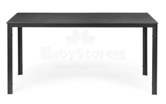 6-Person Garden Table 156x78 cm Polywood Patio Furniture Grey