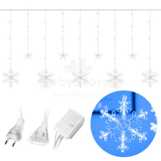 Lights snowflakes stars Christmas lights curtain 138LED