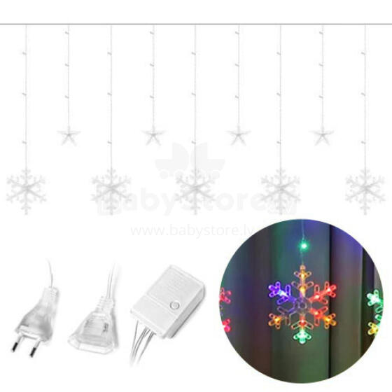 Lights snowflakes stars Christmas lights curtain 138LED