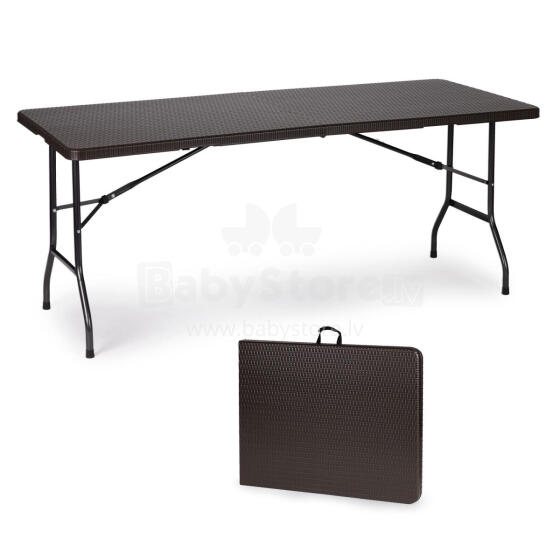 Folding Catering Banquet Garden Table 180 cm Rattan Style ModernHome