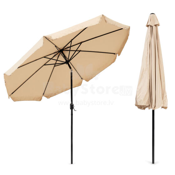 Garden umbrella large 3m diagonal broken with a crank beige
