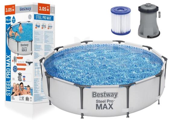 Bestway bassein pumba ja filtriga Steel Pro 305 x 76cm