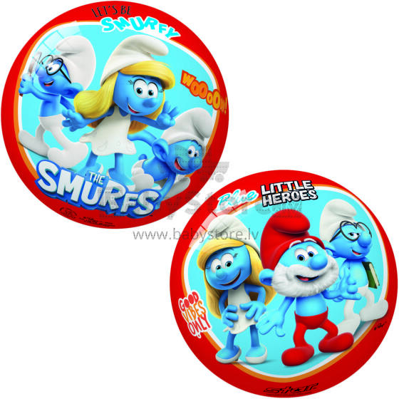 PIŁKA GUMOWA LICENCYJNA SMURFY